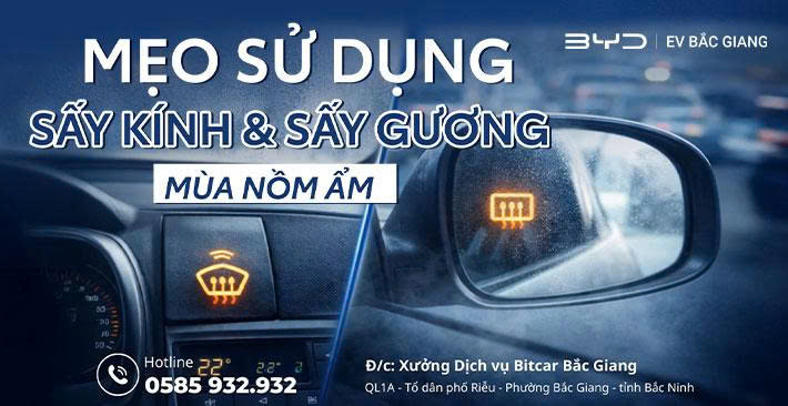 Mẹo sử dụng sấy kính và sấy gương mùa nồm